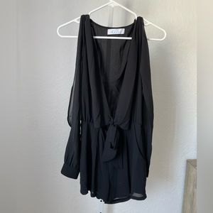 Black Chiffon Romper